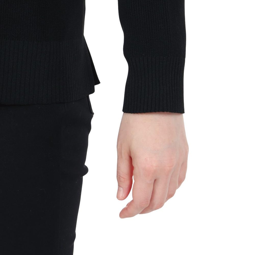 New Balance Golf Crew Neck Sweater Logo x Black 1 (Stretch, Jacquard) / Women's / 012-4270502 030_White [M]