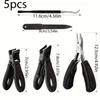5Pcs Heavy-Duty Nail Care Kit Precision Cutting For Thick Nails Slant Tweezers Manicure Tools