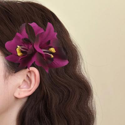 Taklit Çiçek Dekor Saç Tokası Bohem Stili Kadın Yaz Plaj Saç Tokası Partiler Düğünler Tarihler Aksesuarlar