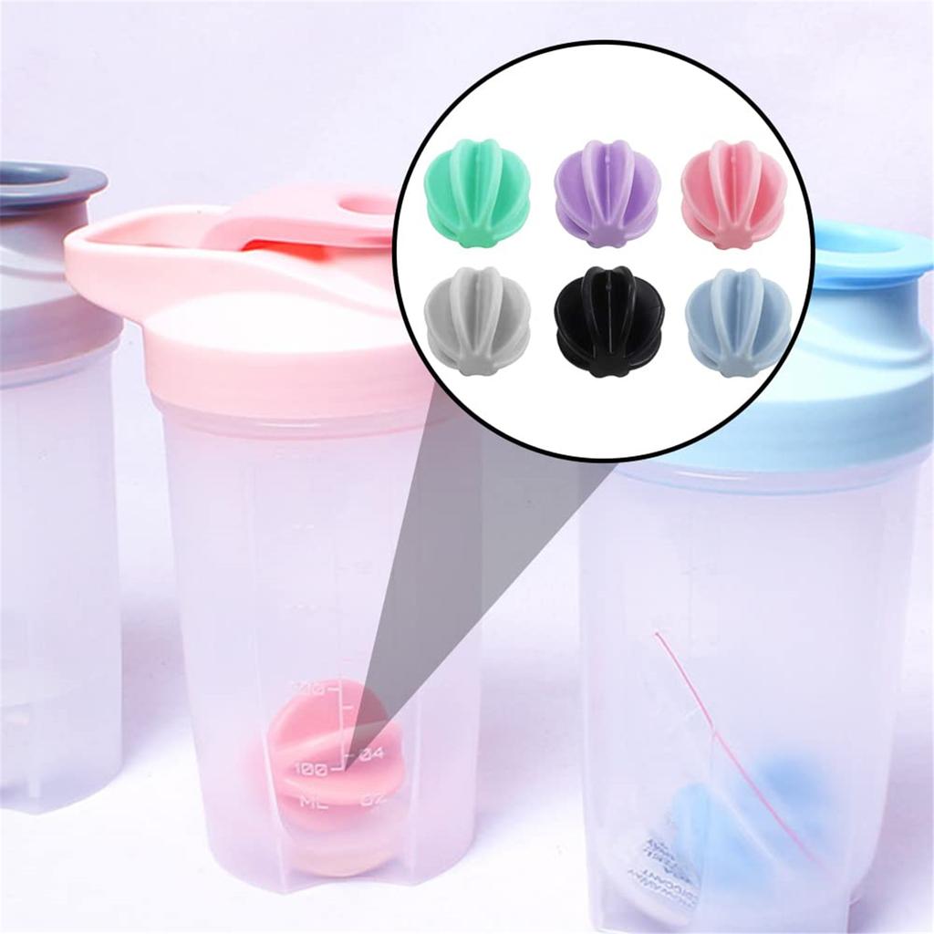 6Pcs Multicolor Protein Shaker Balls for Smooth Mixing In Shake Bottles Random Color Plastic Blending Balls