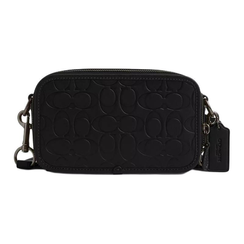 COACH Wyatt 19 Printed Logo Leather Shoulder Crossbody Bag Small Men s Black чёрный