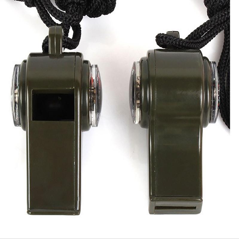 Outdoor Whistle Plastic Multifunctional 3-in-1 Whistle Survival Whistle Compass Thermometer Whistle Referee Whistle