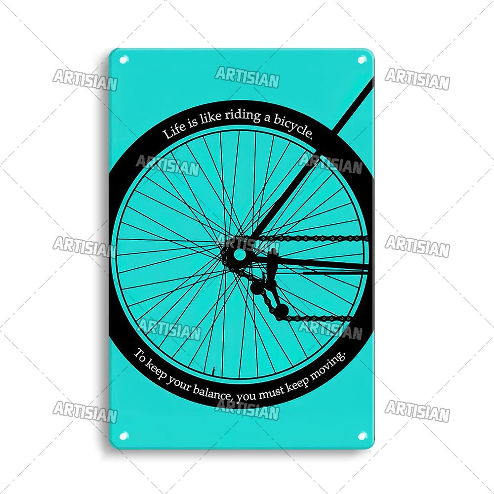 Artisian Cycling Metal Sign Bicycle Riding Tin Plaque Bike Decorative Poster Wall Decor Garage Bar Pub Club Hotel Cafe Kitchen