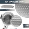 NEOUZA Espresso Pack Screen, 0.8mm Thick Honeycomb Mesh, Reusable Coffee Filter, Compatible with Portafilter Baskets, V4 (Silver, 1 Count, 51mm)