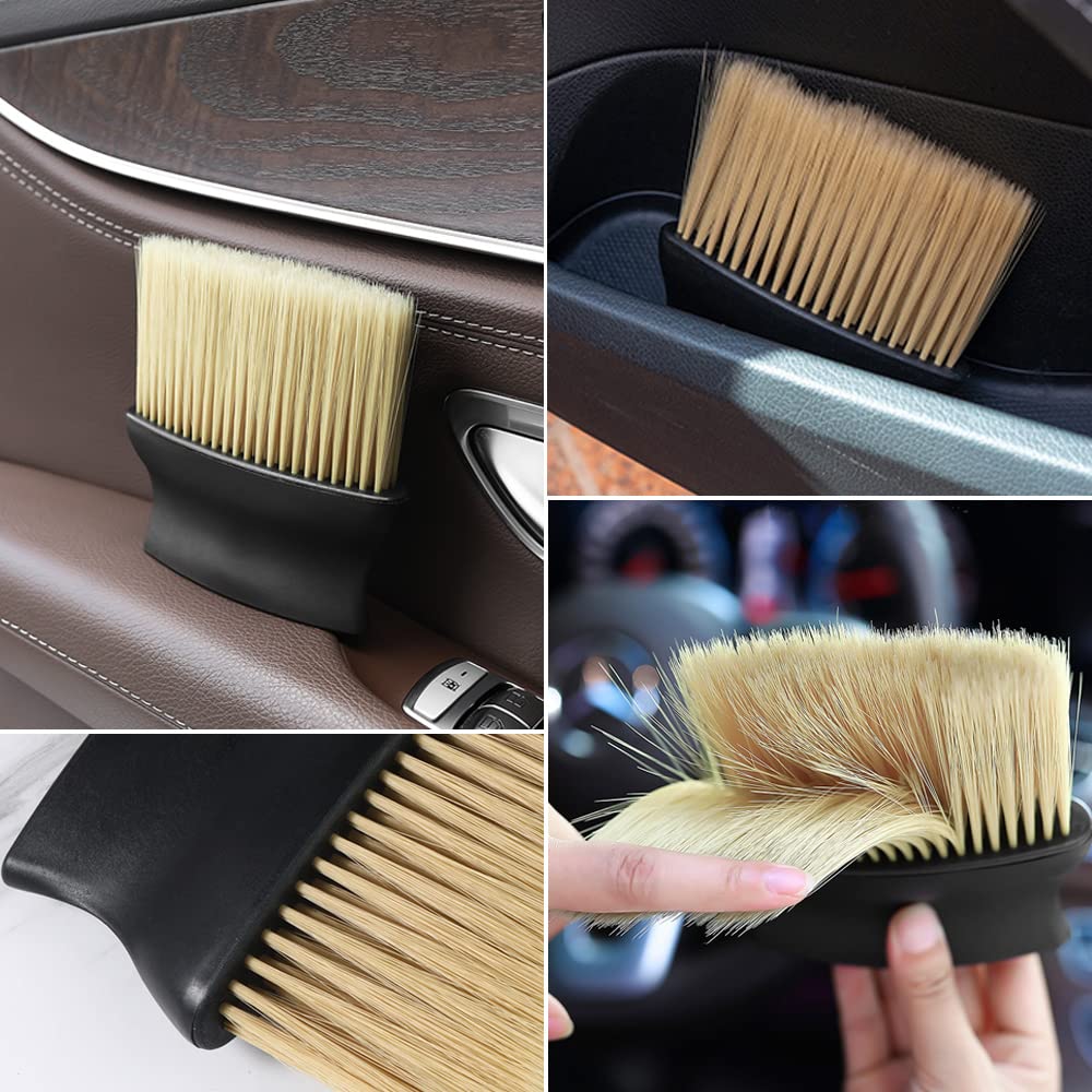 Automotive Interior Dust Car Cleaning Brush Soft Bristle Detail Brush Dusting Tool for Car Air Conditioning No Brush, Duster, Dashboard, Vents,