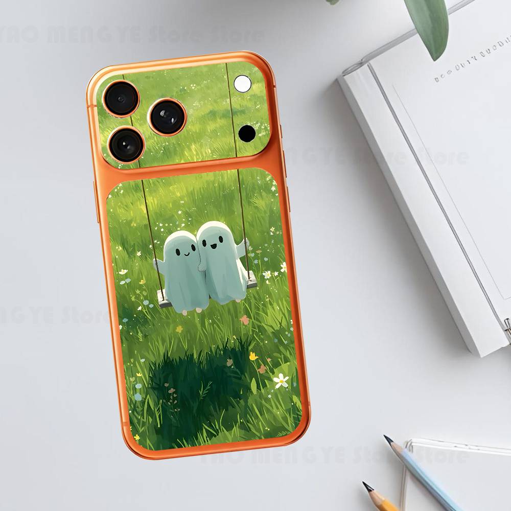 

Cut Ghost Art Plain Decal Skin For IPhone17 Pro ProMax Back Film Cover Wrap Anti-scratch Durable Sticker iPhone17pro