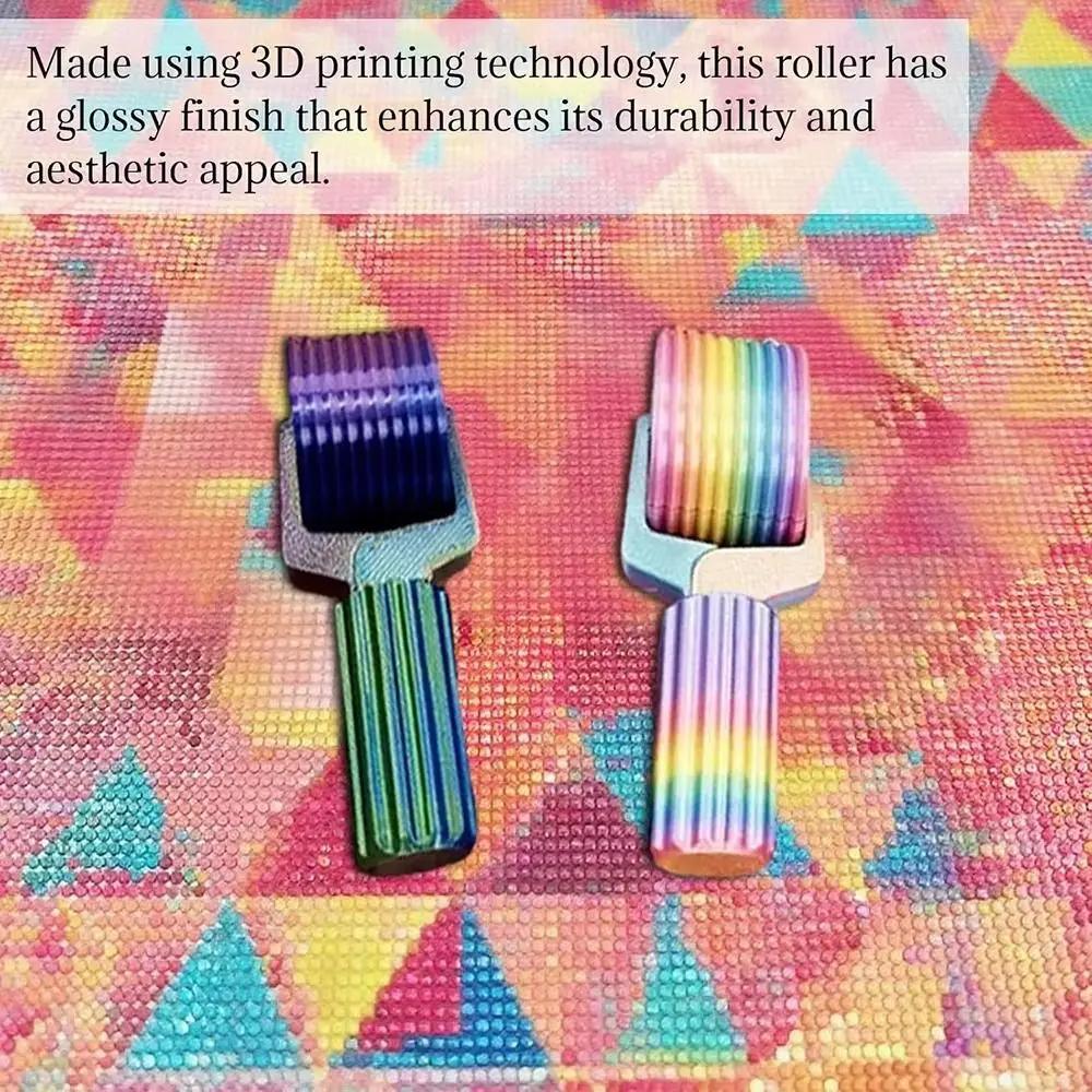 2 Stück Buntes Punktbohrwerkzeug Glatter DIY Diamantmalerei Roller Abnehmbares Kunststoff-Diamantmalerei-Werkzeug Diamantstickerei