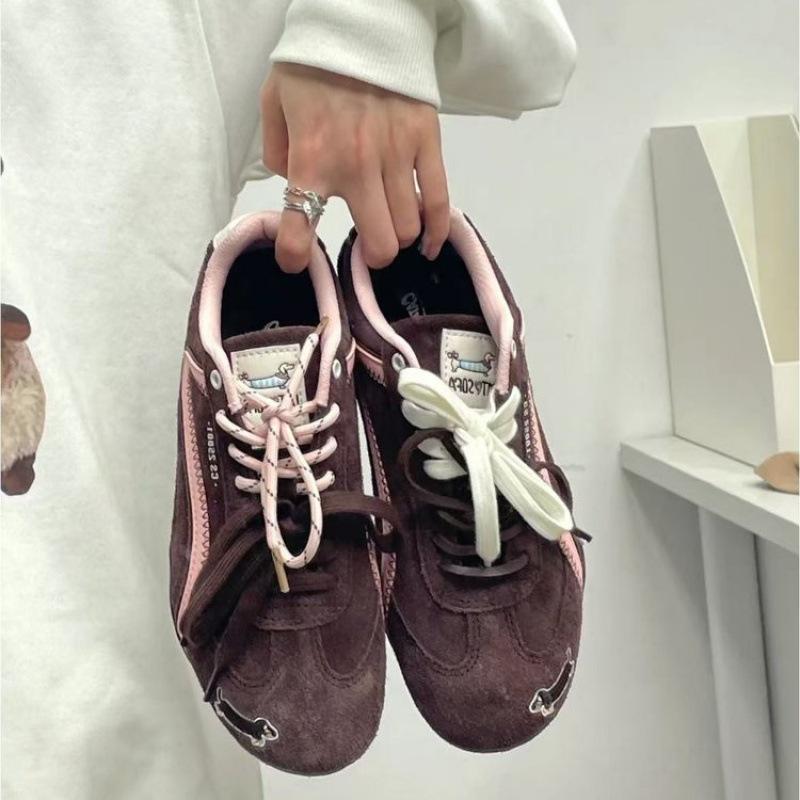 Brown Dachshund Dog Racing Shoes Women's Niche New Breathable Versatile Casual Lightweight Trendy
