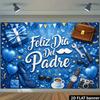 2D Plane Feliz Día del Padre Spanish Language Father's Day Background Cloth Tie Theme Tool