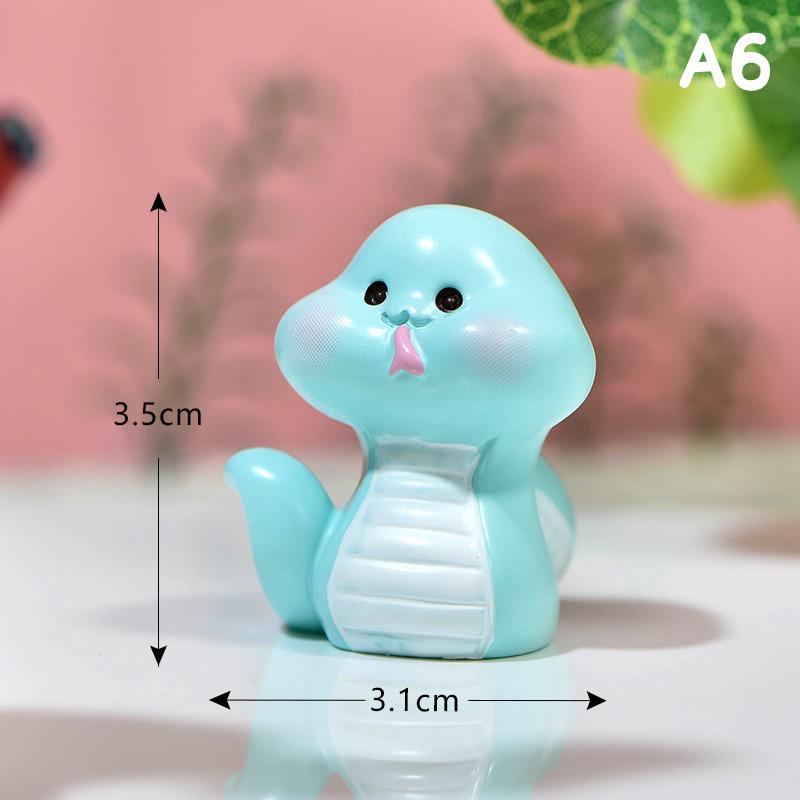 Cartoon Zodiac Color 3D Resin Doll Crafts Chinese Style Micro Landscape Bonsai Keychain Handbag Pendant Gift For Women