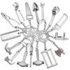 1 Peça Ferramenta Mini Criativa Chave de Boca Serra Régua Chave Inglesa Anel de Chaveiro Anel de Chaveiro Chaveiro Corrente de Chaveiro de Metal Acessórios para Bolsa.