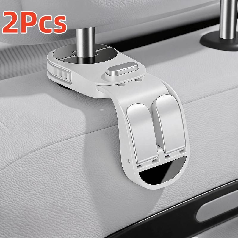 2Pcs Car Seat Back Hook Headrest Hidden Mount Auto Vehicle Back Seat Organizer Car Accessories Hanging Hooks Storage Hanger