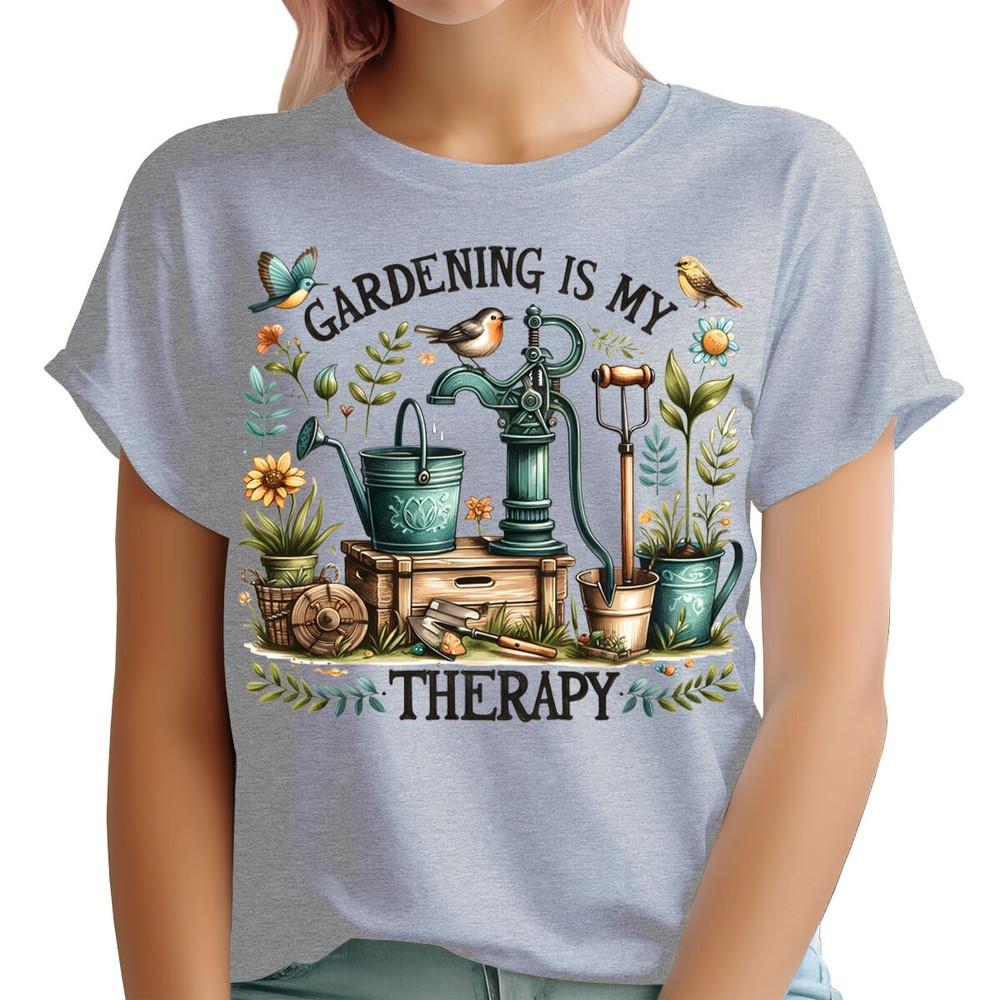 Gardening Is My Therapy Funny Garden Lover Gardeners Unisexs TShirts Top Ta91