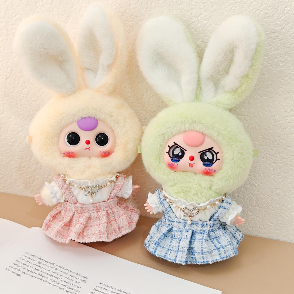 Macaron Little Rabbit Doll Clothes: Cute Pendant, Outfit for 3-Year-Old, Blind Box Edition