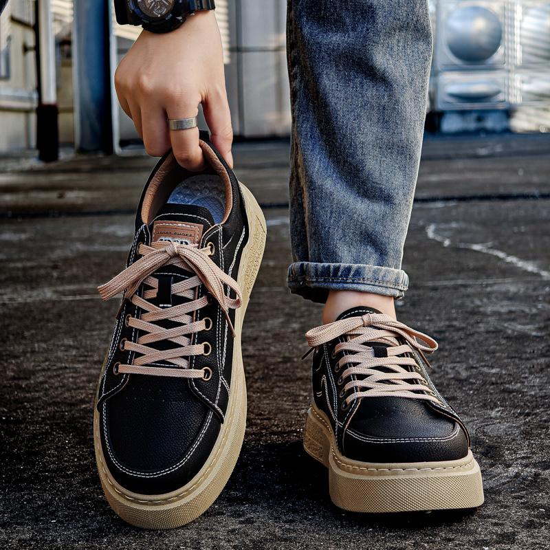 New Men's Classic Fashion Low Top Thick Sole Skateboarding Shoes Comfortable Soft Sole Basketball  Sneakers