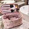 Bolsa de Cosméticos Rosa Hello Kitty Grande Capacidade Portátil Armazenamento Bolsa de Mão Bolsa de Armazenamento Hello Kitty