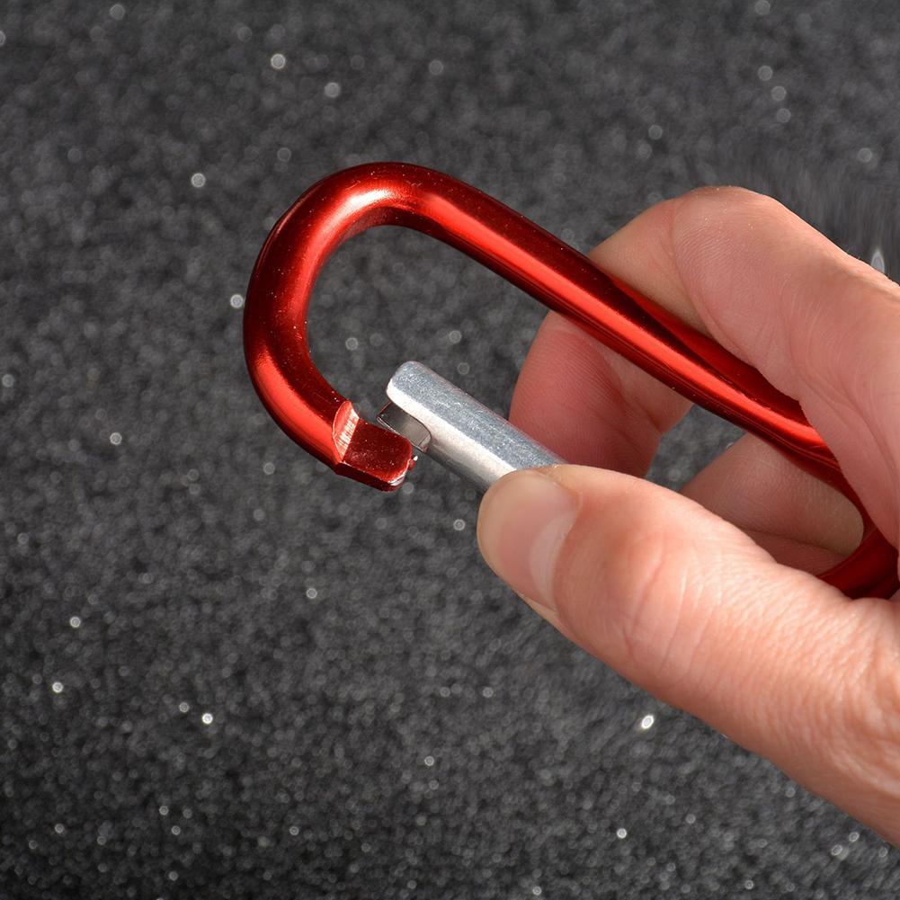 Bunte Karabiner-Schlüsselanhänger Aluminium D-Ring Schnalle Federkarabiner Schnapphaken Clip D-Ring Schlüsselanhänger Kletterzubehör