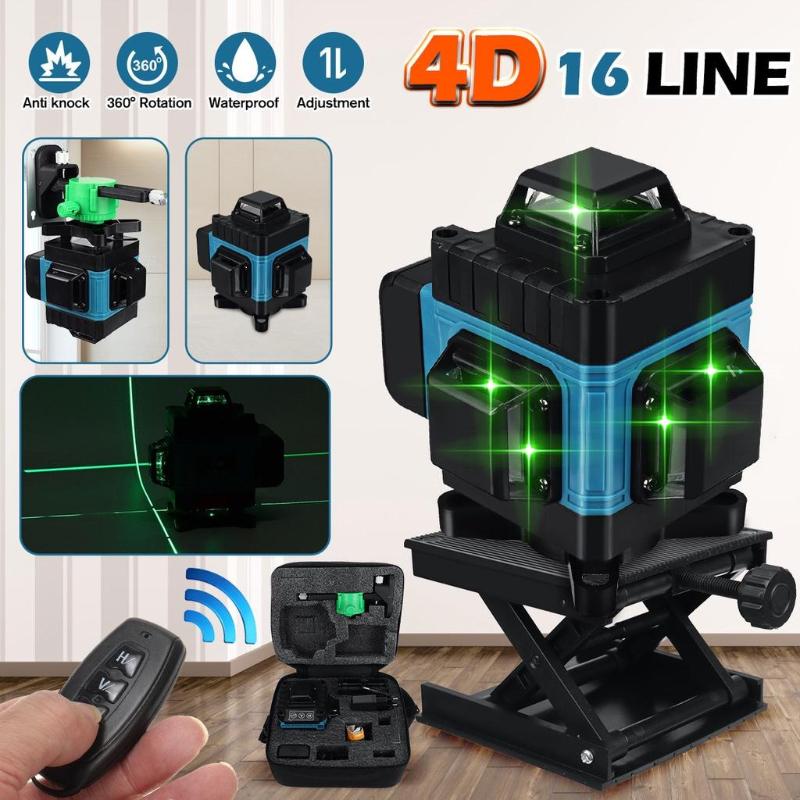 3D/4D 16/12/8 Lines Level Self-Leveling 360 Horizontal And Vertical Cross Super Powerful Green Laser Level Laser Level