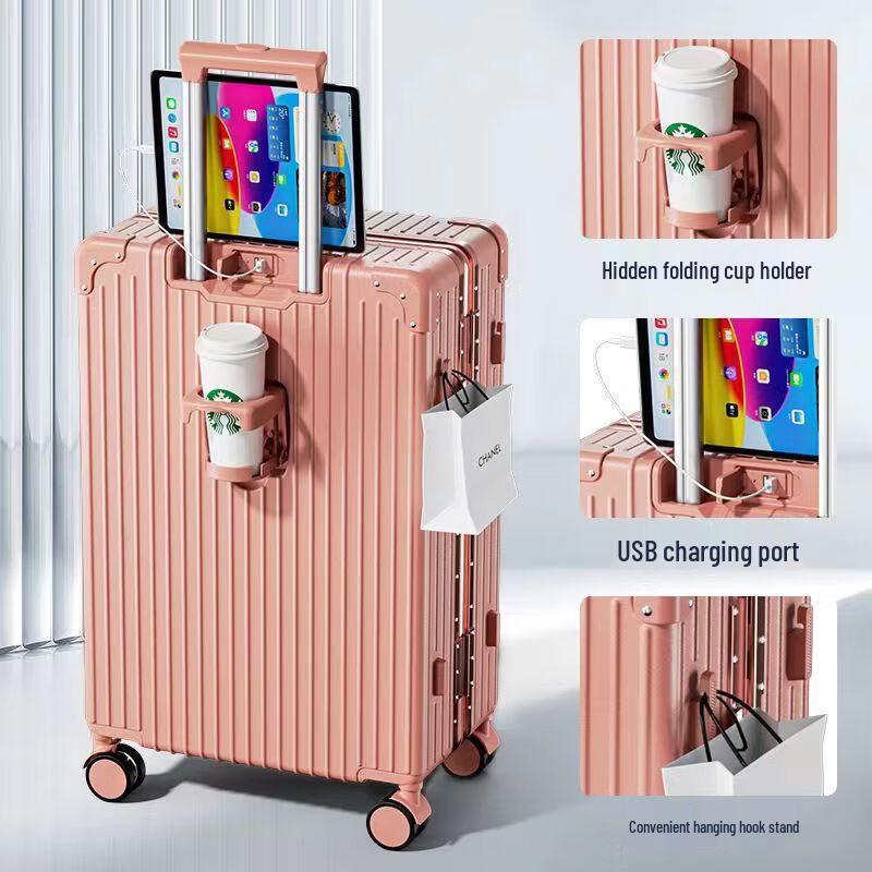 KANDEXS Women s Multi-functional Luggage 24 inch