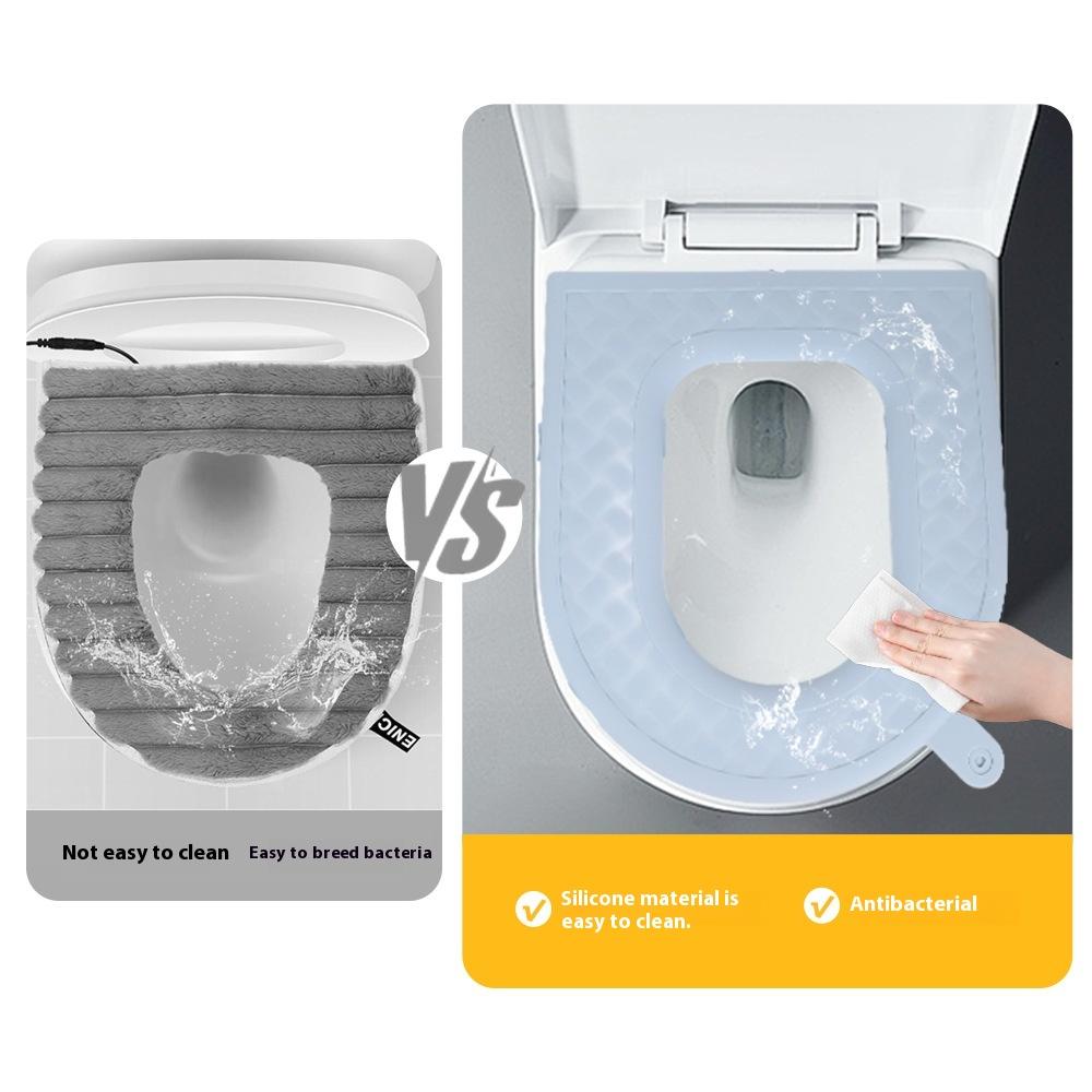 Scaun de toaletă încălzit universal în formă de U inteligent cu temperatură constantă scaun de toaletă scaun cu încălzire electrică scaun de toaletă din silicon