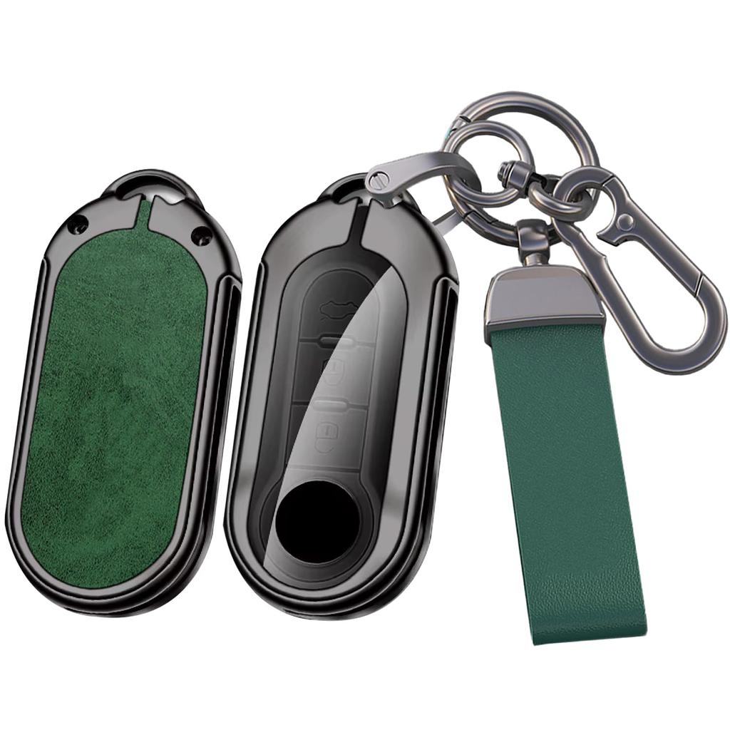 SANRILY Key Holder for Fiat, Smart Key Case, Key Protection, Fits Fiat500 500C, 500L,