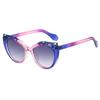 New Luxury Matching Colorful Cat Eye Sunglasses Women Personality Hollow Frame Design Casual All Match Men Glasses UV400