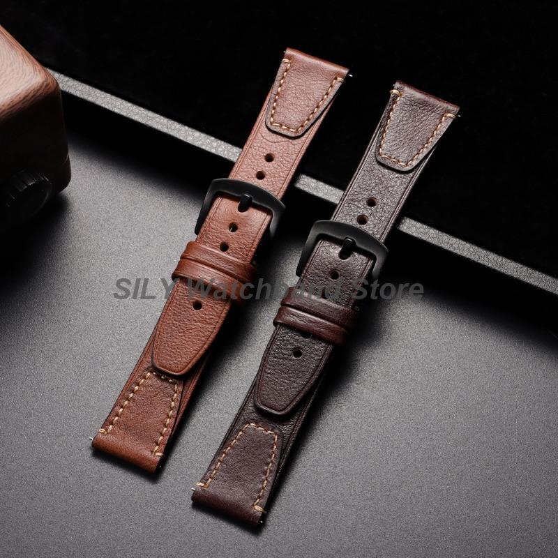 For Seiko Quick Release Leather Watchband for Rolex 18/20/22mm Men Wristband Bracelets Universal Leather Watch Strap Accessories