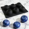 6-Cell Blueberry Mousse Cake Mold For Chocolate Pudding Food Grade French Fruit Mousse Mould Heat Resistant Home Baking Tool