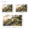 2D Fairytale Garden Backdrop 2D Enchanted Dome Glass House Wildflowers Photo Background for Photo Booth