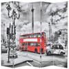 Room Divider - vidaXL - London Bus - 200 X 180 Cm - Black and White - Contemporary Design