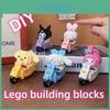Mini Blocos de Construção Passeios de Bicicleta com Personagens Fofos