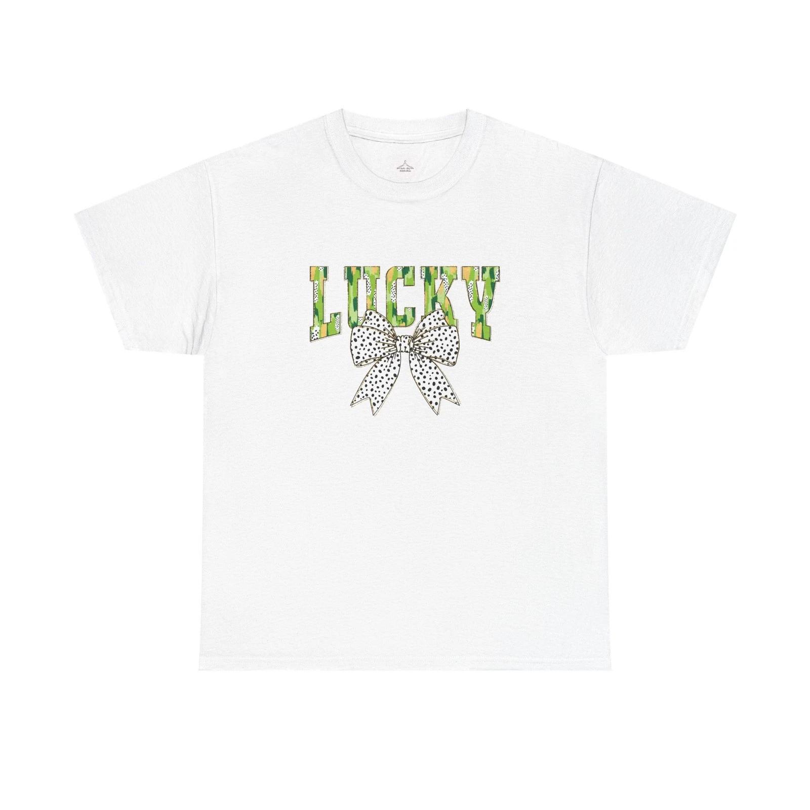 Lucky Charm Unisex Heavy Cotton Tee, Fun Casual Wear, St. Patrick s Day Gift, XL