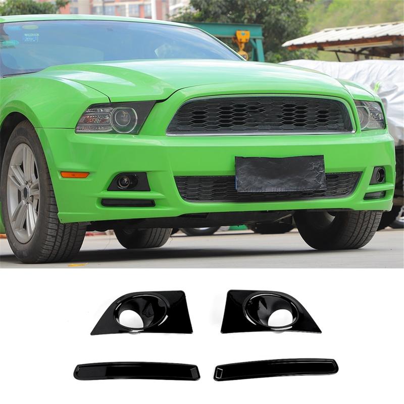 For Ford Mustang 2010-2014 Car Front Fog Lamp Light Cover Trim Decoration Sticker Accessories