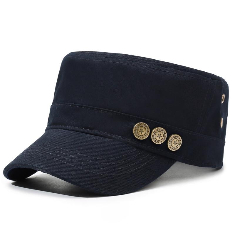 Flat Top Hat Men's Outdoor Sunshade Hat Outdoor Cap Middle-Aged Sunshade Hat