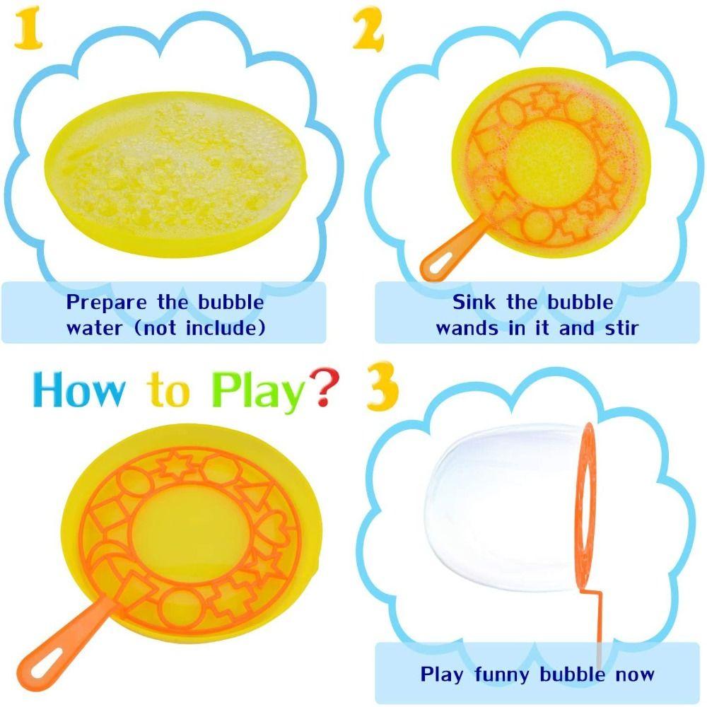 Heart Bubble Wand Set Star Bubble Blowing Tool Bubble Blower Multi-Shape Bubble Maker Children
