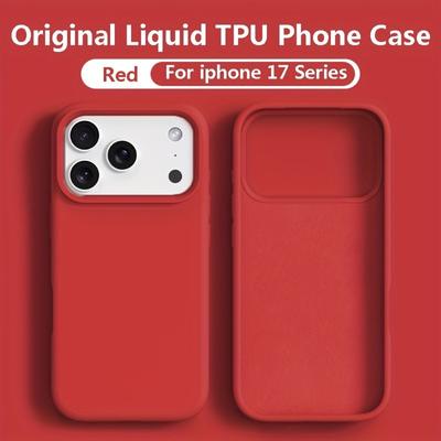 Liquid Silicone Phone Case For iPhone 17 Air 16 15 14 13 12 Pro Max Soft Case For iPhone 16 15 14 Plus Cover Acssorie