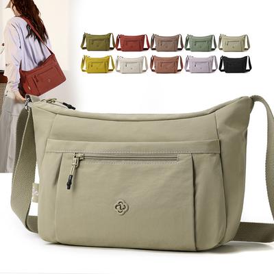 Vattentät Nylon Crossbody-väska Stor Kapacitet Casual Axelväska för Kvinnor