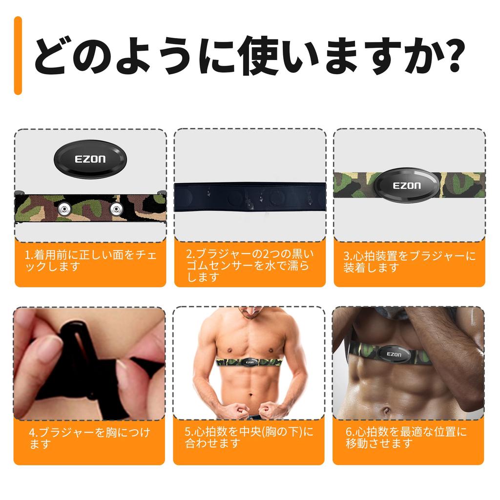 C009Pro Heart Rate Monitor Chest BLE Up to 400 Hours of Battery Ideal for and Gym Compatible with and Includes Japanese Instructions Strap, 5.1 & ANT+