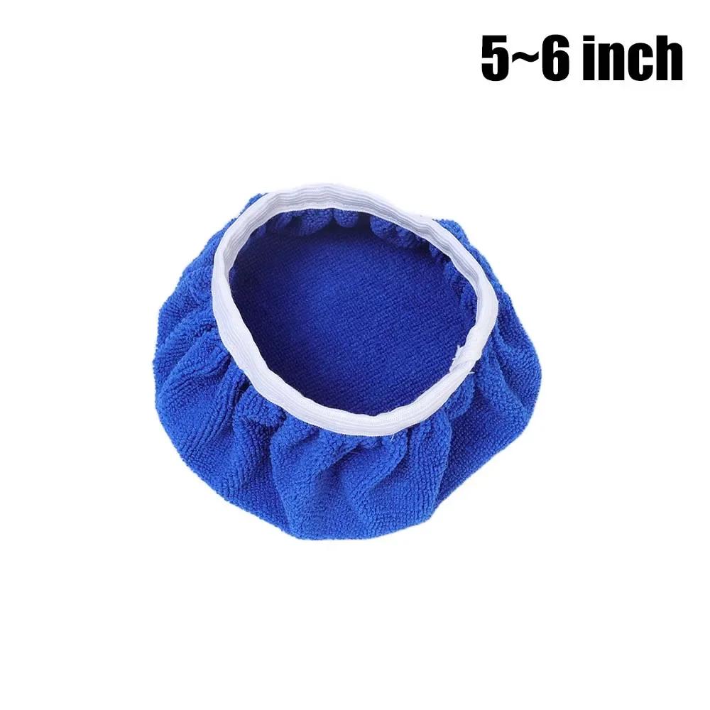 5-10inches Car Microfiber Polisher Pad Wash Buffer Waxing Sleeve Bonnet Polishing Hood for House Auto Cleaning Accessories 10PCS
