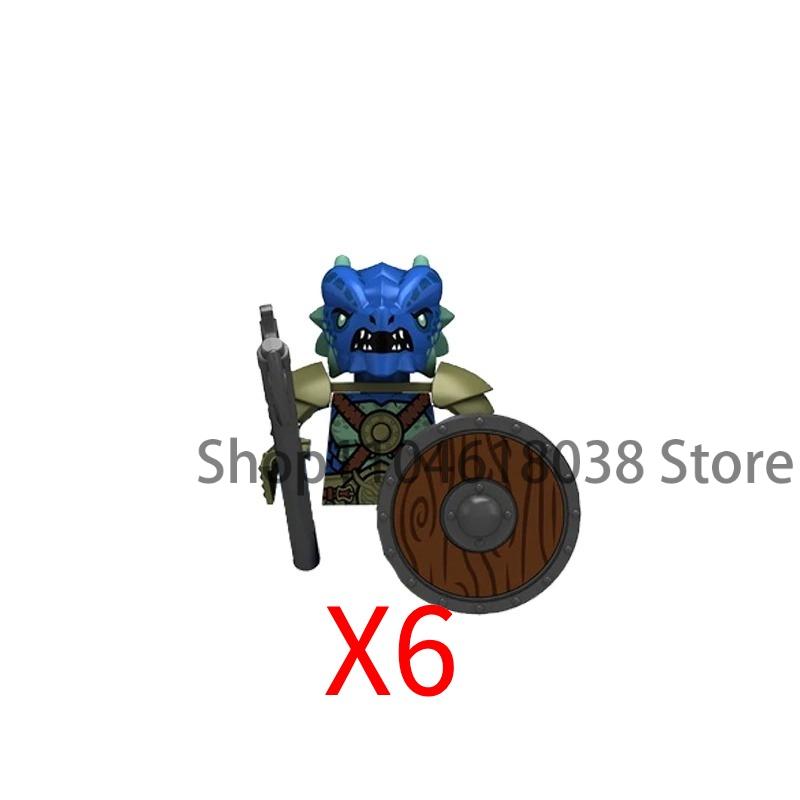 Medieval Castle Soldier Action Figures Building Block Empire Templars Lancer Warrior Militia Helmet Shield Sword Bow Toy Gifts