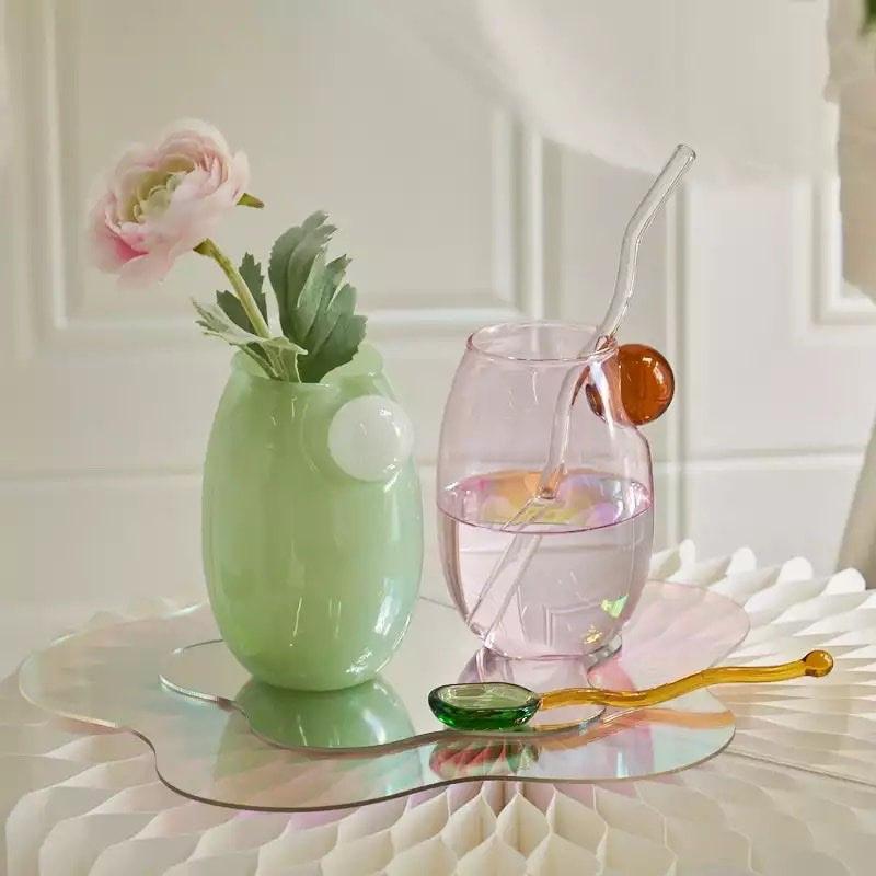 Designer Art Bubble High Borosilicate Glass Lovely Retro Water Glass Creative Glass Color Decorative Glass Champagne Cute Cups