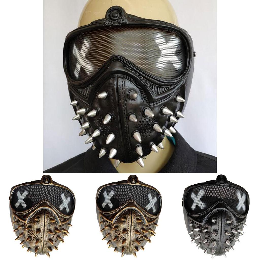 Watch Dogs Mask Punk Style Resin Mask With Spiked Design For Roleplaying Events