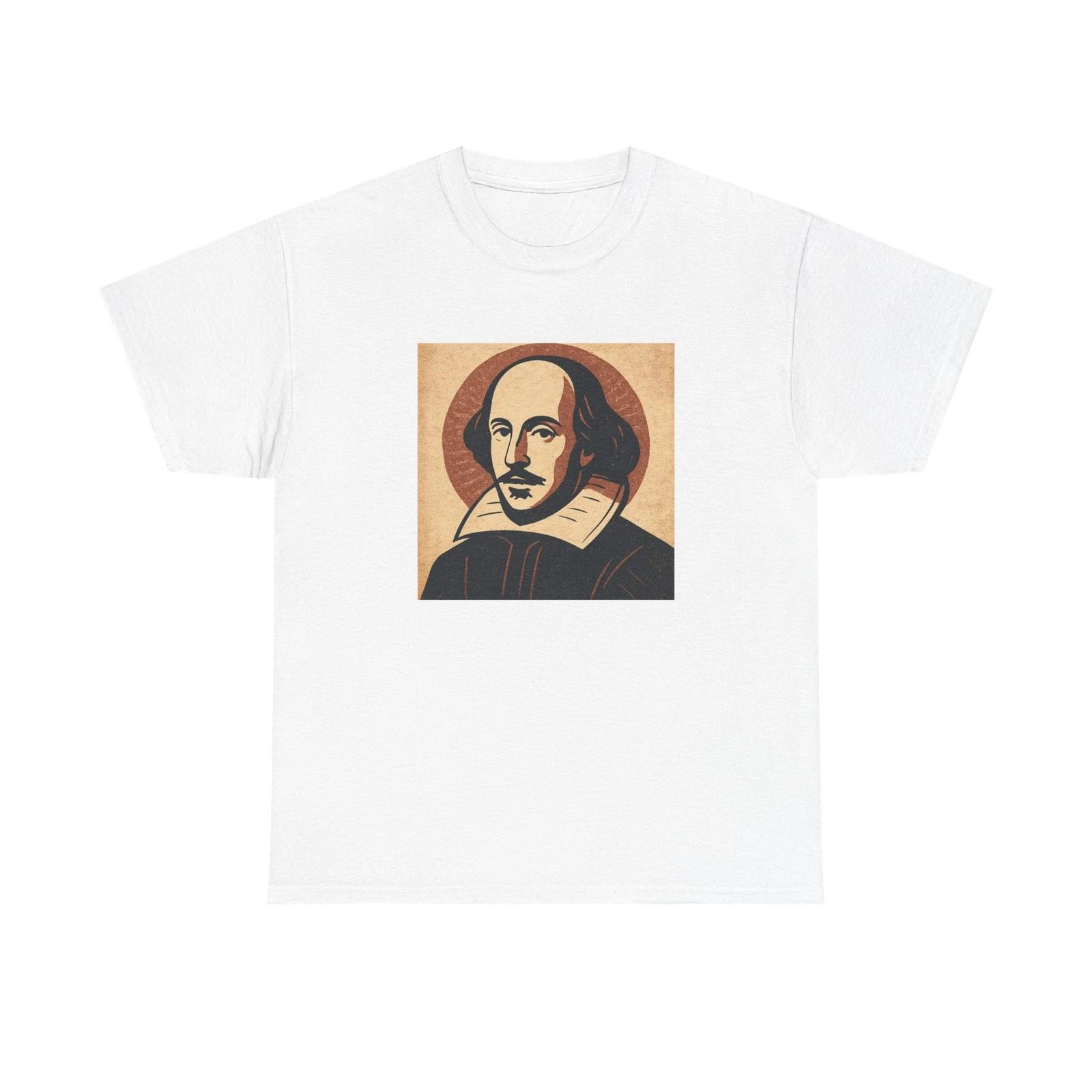 Unisex Adult T Shirt Shakespeare Retro Bardic Graphic L