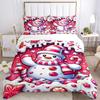 3pcs Candyland Snowman Duvet Cover Set - Includes 1 Duvet Cover and 2 Pillowcases, No Quilt Core, All-Season Home Decor Yy251111045