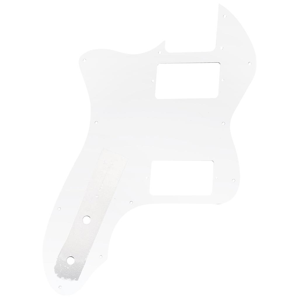 Musiclily Pro 12-Hole Telecaster Pickguard with Covered Two-Humbuck Mount for Fender AmericanMexican 72 Tele Thinline Electric Guitars, White,