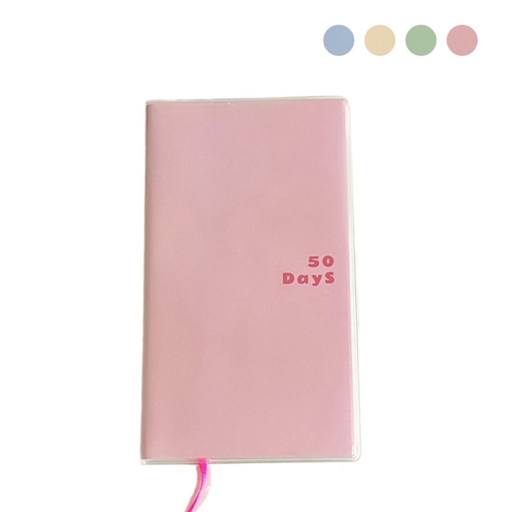 PU Leather Schedule Notebook 50 Days To Do List Notepad Portable Agenda Book  Students