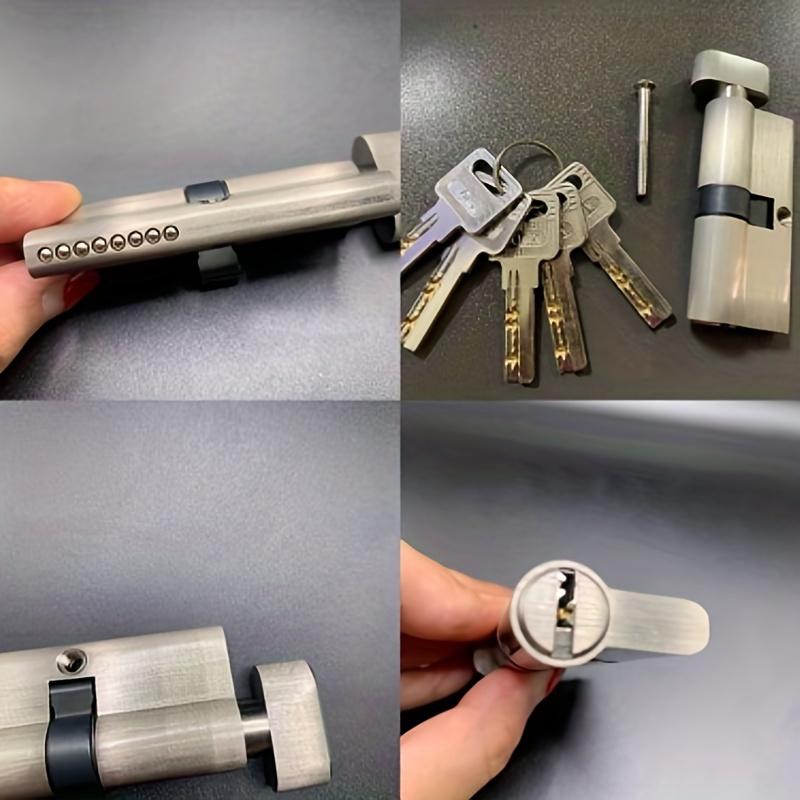 European Standard All Copper Lock Core,anti-theft Lock Core At The Entrance of The Door,indoor and Outdoor Brass Door Lock 5keys