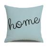 Nordic Simple Pillow Ins Blue Geometric Linen Cotton and Linen Sofa Car Polyester and Linen Pillow Cushion Cover