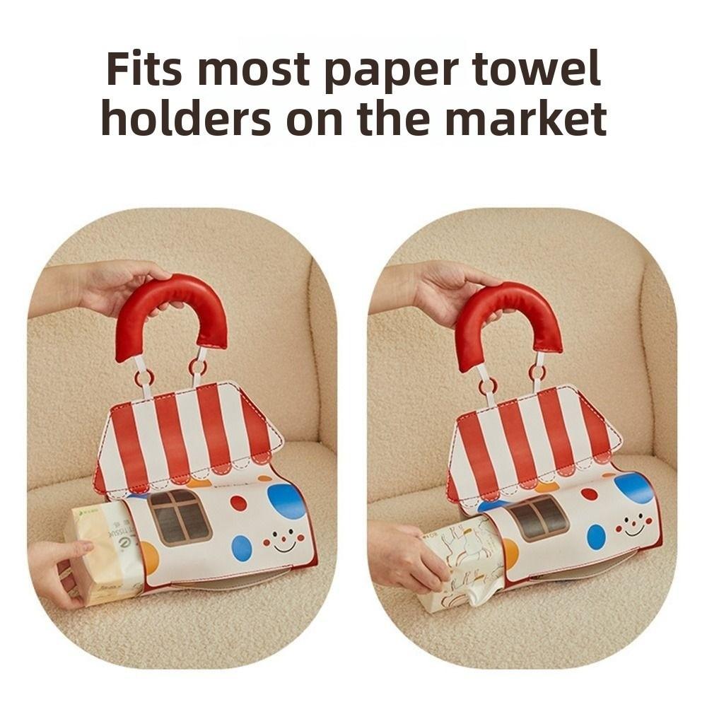 Waterproof Wall Hanging Napkin Dispenser Cartoon Tissue Storage Holder Hanging Tissue Bag  Hotel