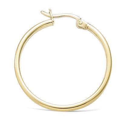 [R4183] - Gold Plated 'Simplicity' Hoop Earrings - 3 Cm 2 Mm